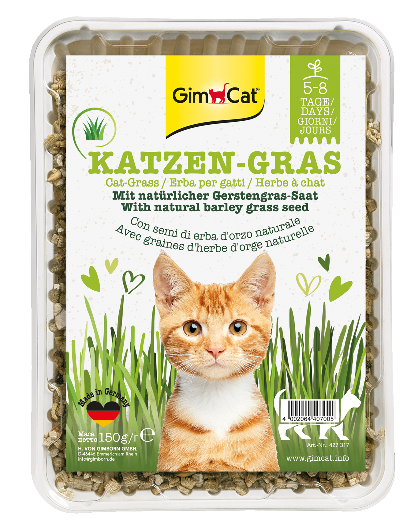 GimCat Katzen-Gras mit Gerstengras-Saat 150g