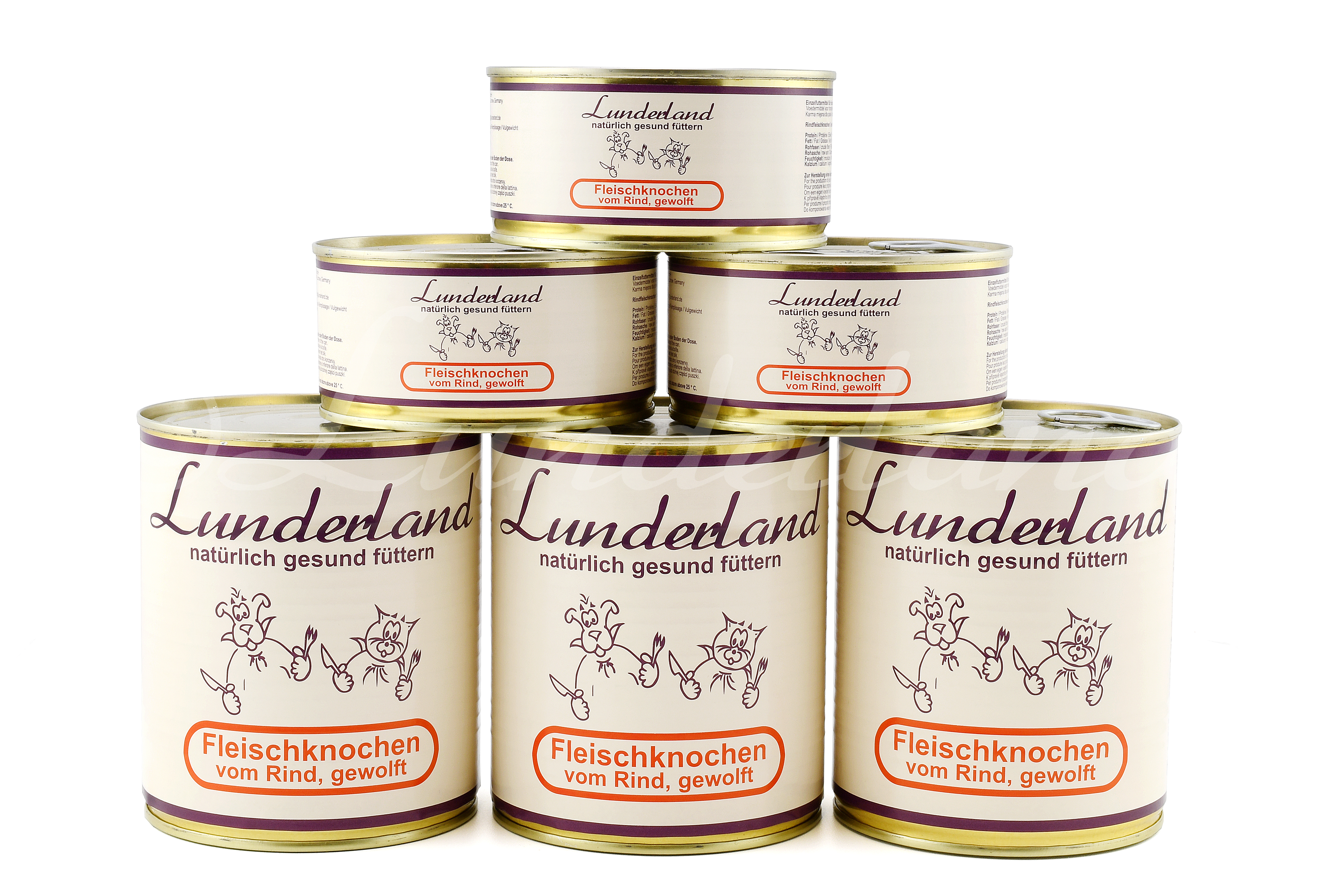 Lunderland Fleischdose Fleischknochen vom Rind, gewolft