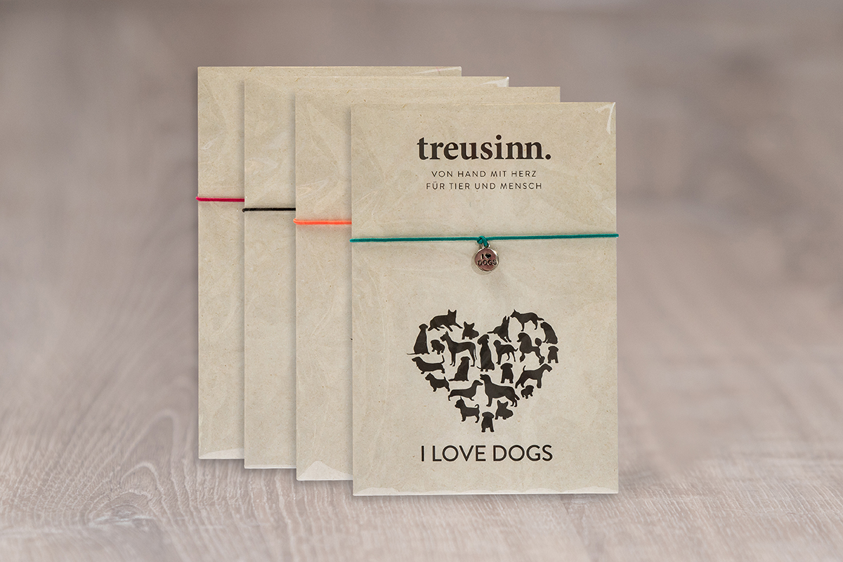 Treusinn Armband BUDDY "I love dogs"