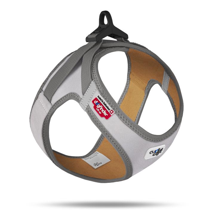 Curli Clasp Vest Geschirr Glow Reflective Gray