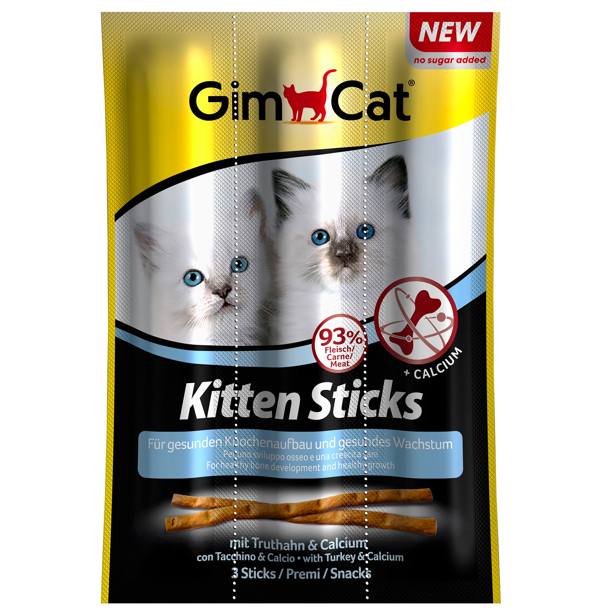 GimCat Kitten Sticks mit Truthahn & Calcium 3 St.