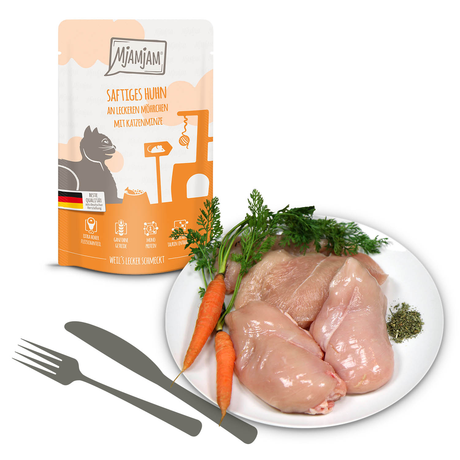 Mjamjam Katze Mahlzeit - Pouchie