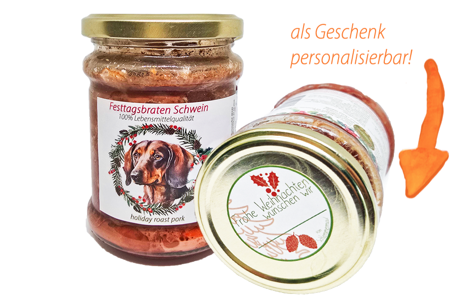 Schlemmermaul Hundemenü Festtagsbraten Schwein 200g
