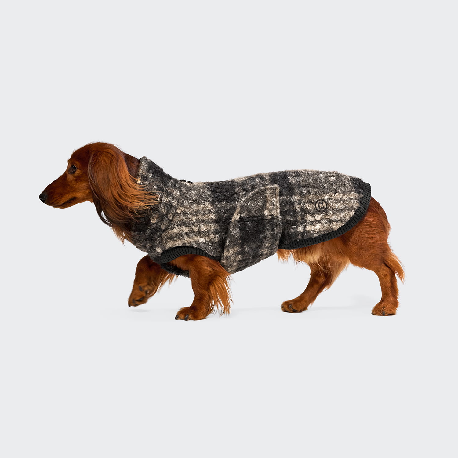 Cloud7 Hundepullover Gotland Tartan Dackel sandy brown/anthra