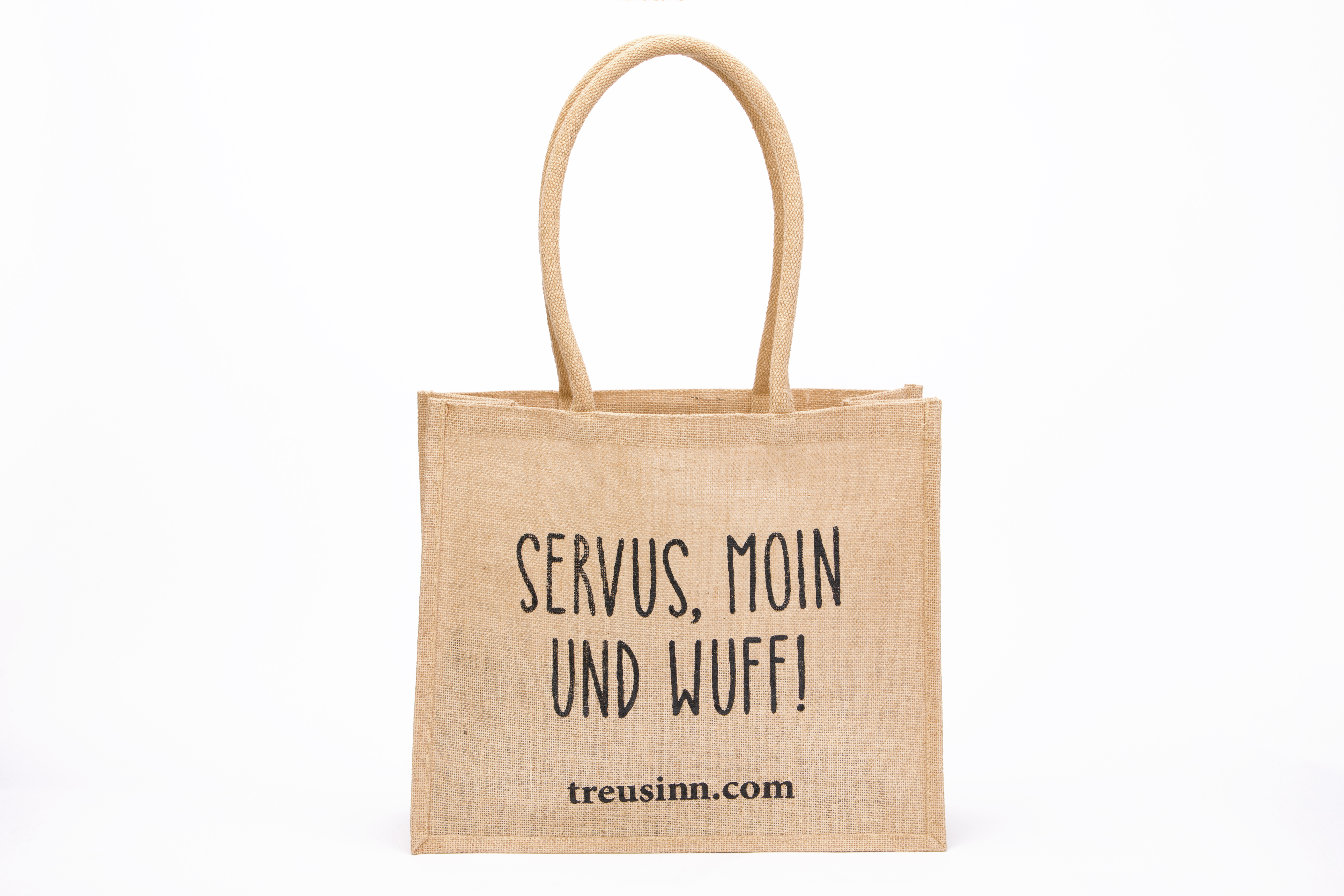 Treusinn Shopper JUTE - Wuff schwarz