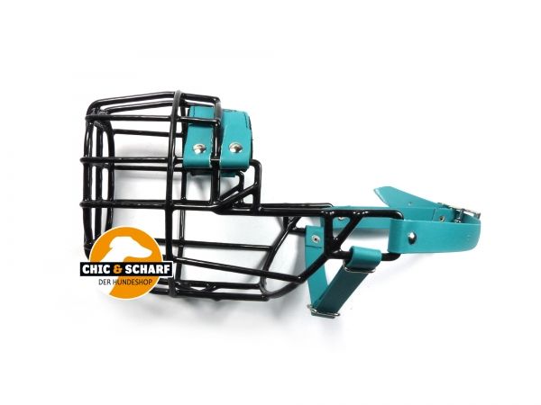 CHOPO Drahtmaulkorb Bullterrier Biothane grün