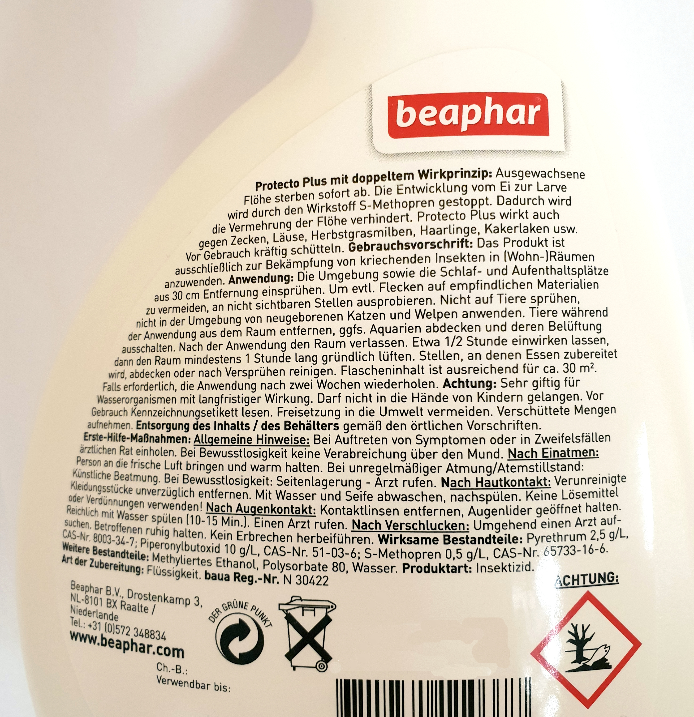 Beaphar Protecto Plus Umgebungsspray