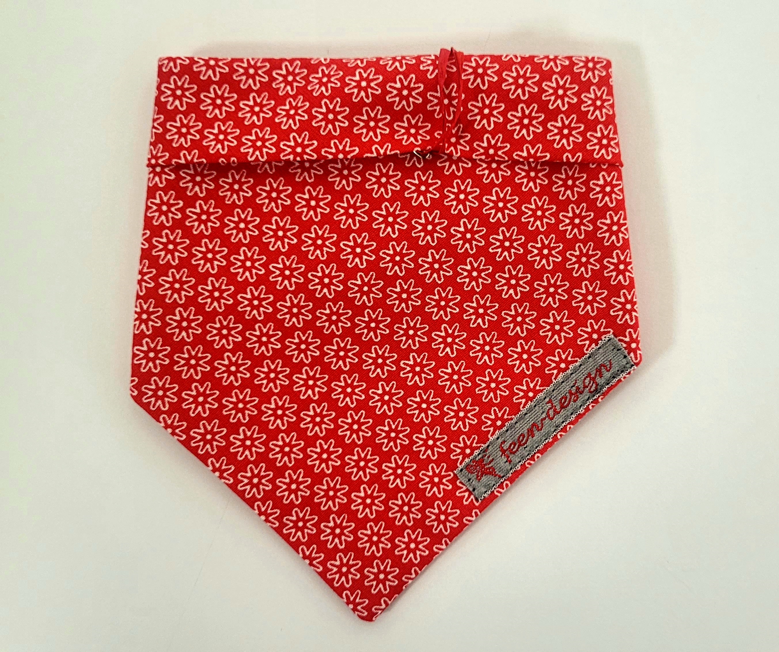 Feen-Design Halstuch für Hunde Blümchen rot