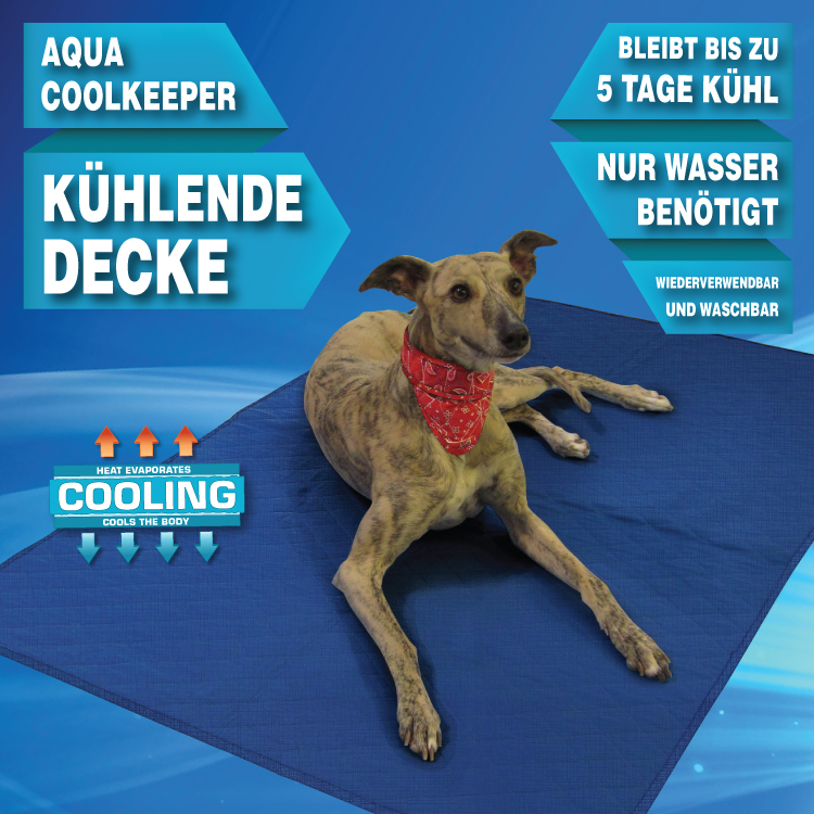 Aqua Coolkeeper Cooling Pet Pad/Blanket Pacific Blue