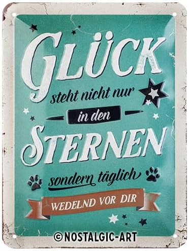 Nostalgic-Art Blechschild Hund 15x20cm