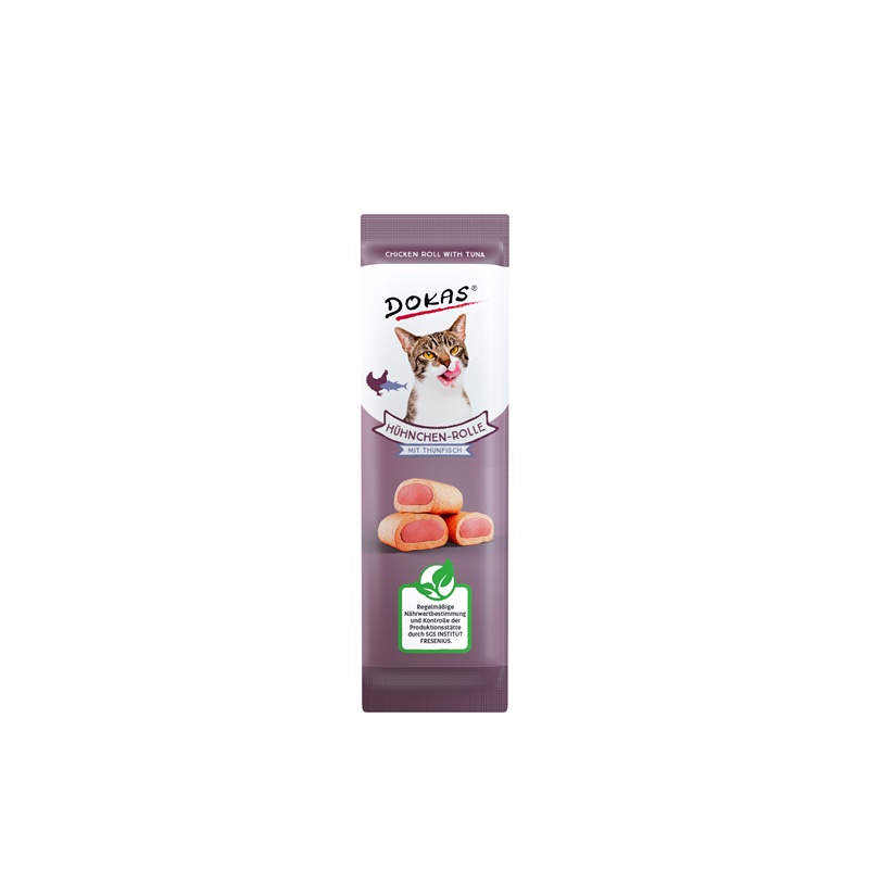 Dokas Cat Snack Hühnchen-Rolle 10g
