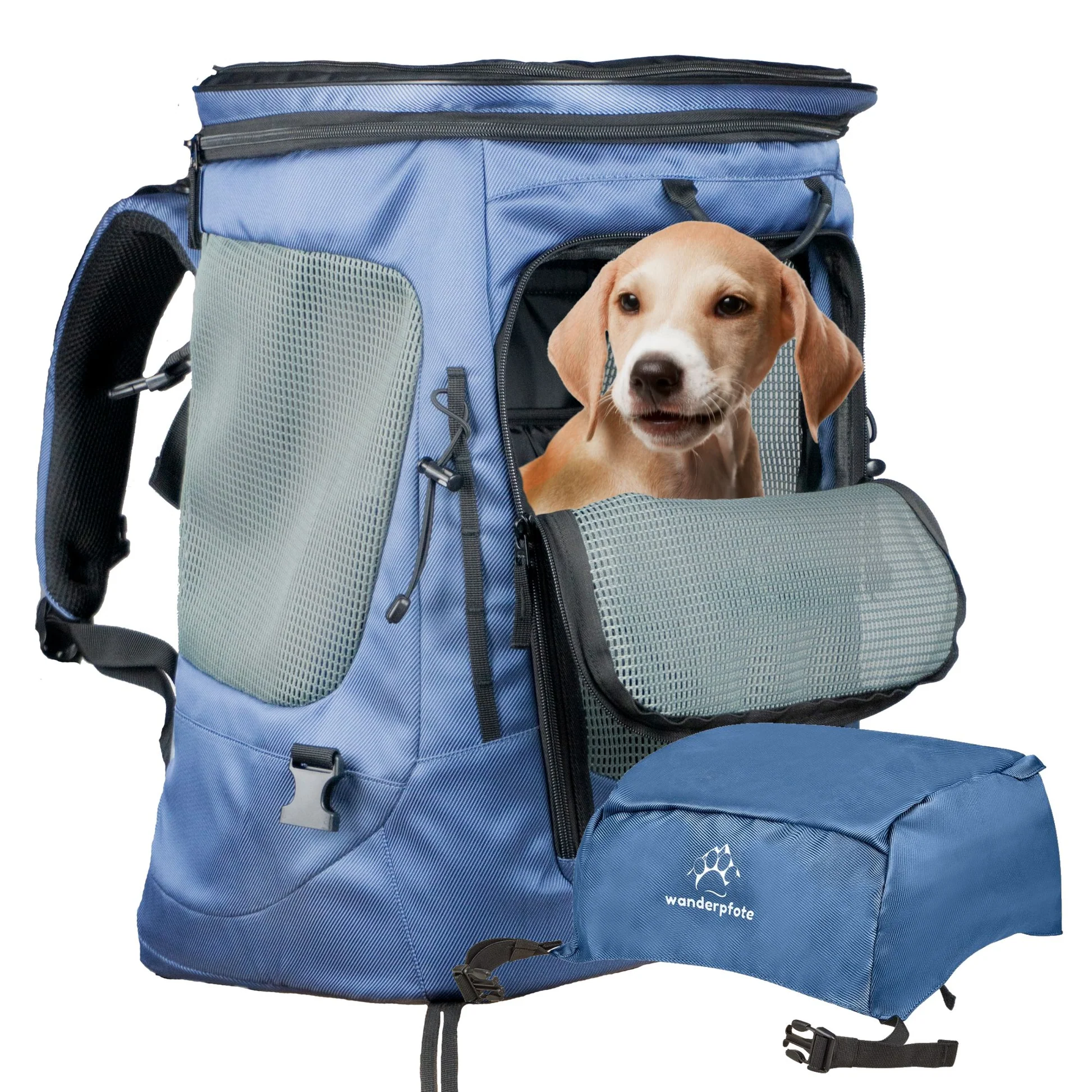 Wanderpfote Hunderucksack Daypack blau
