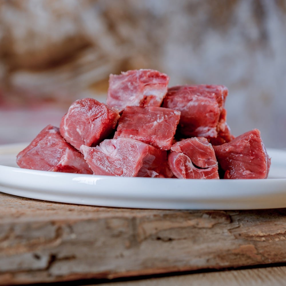 Barfgold Lammmuskelfleisch, durchwachsen gefroren, gewürfelt 1000g