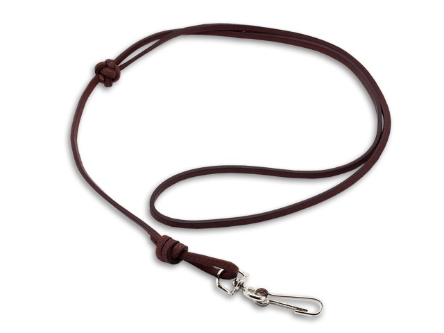 Mystique Pfeifenband Leder 4mm dunkelbraun