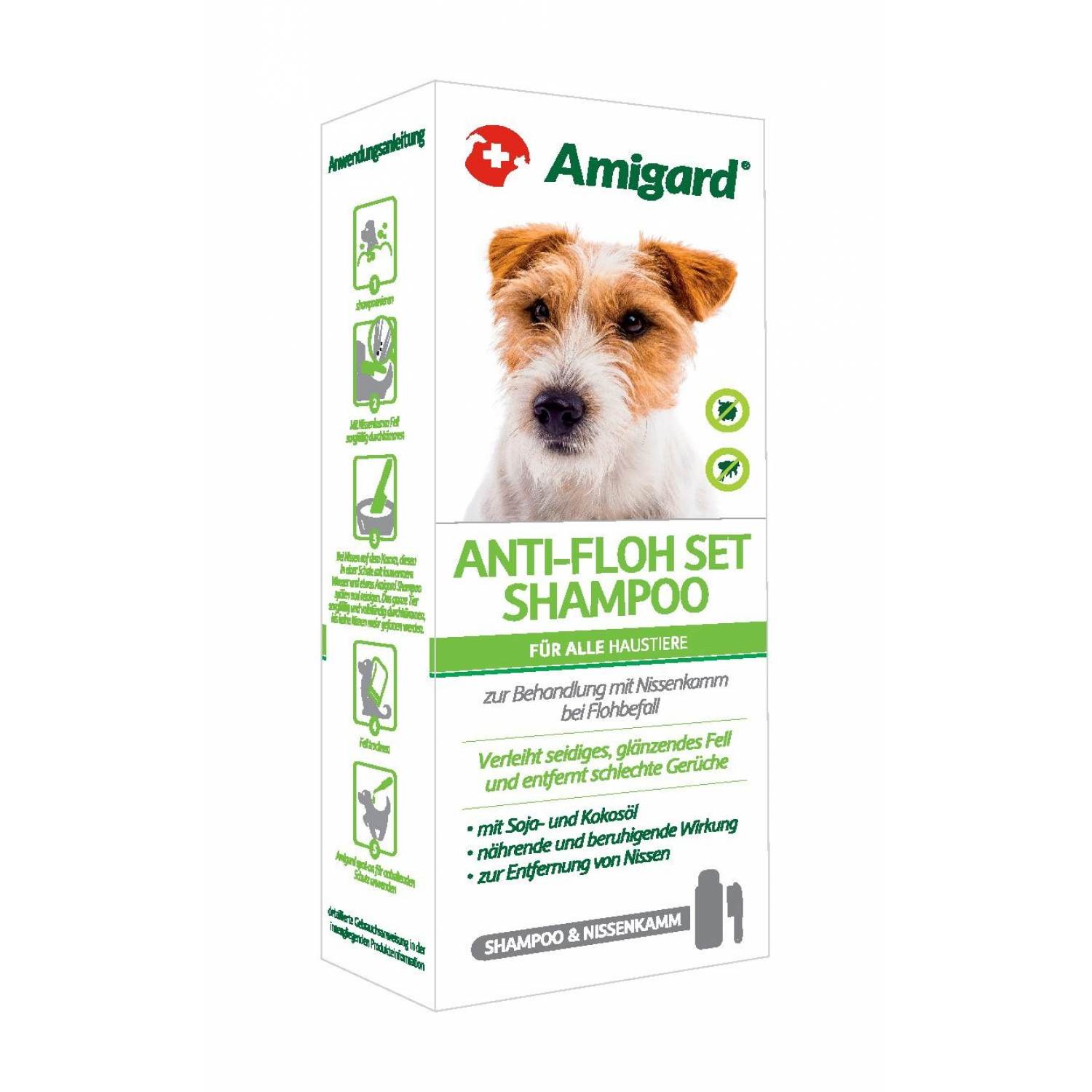 Amigard Anti-Floh Set (Spezialshampoo und Nissenkamm)