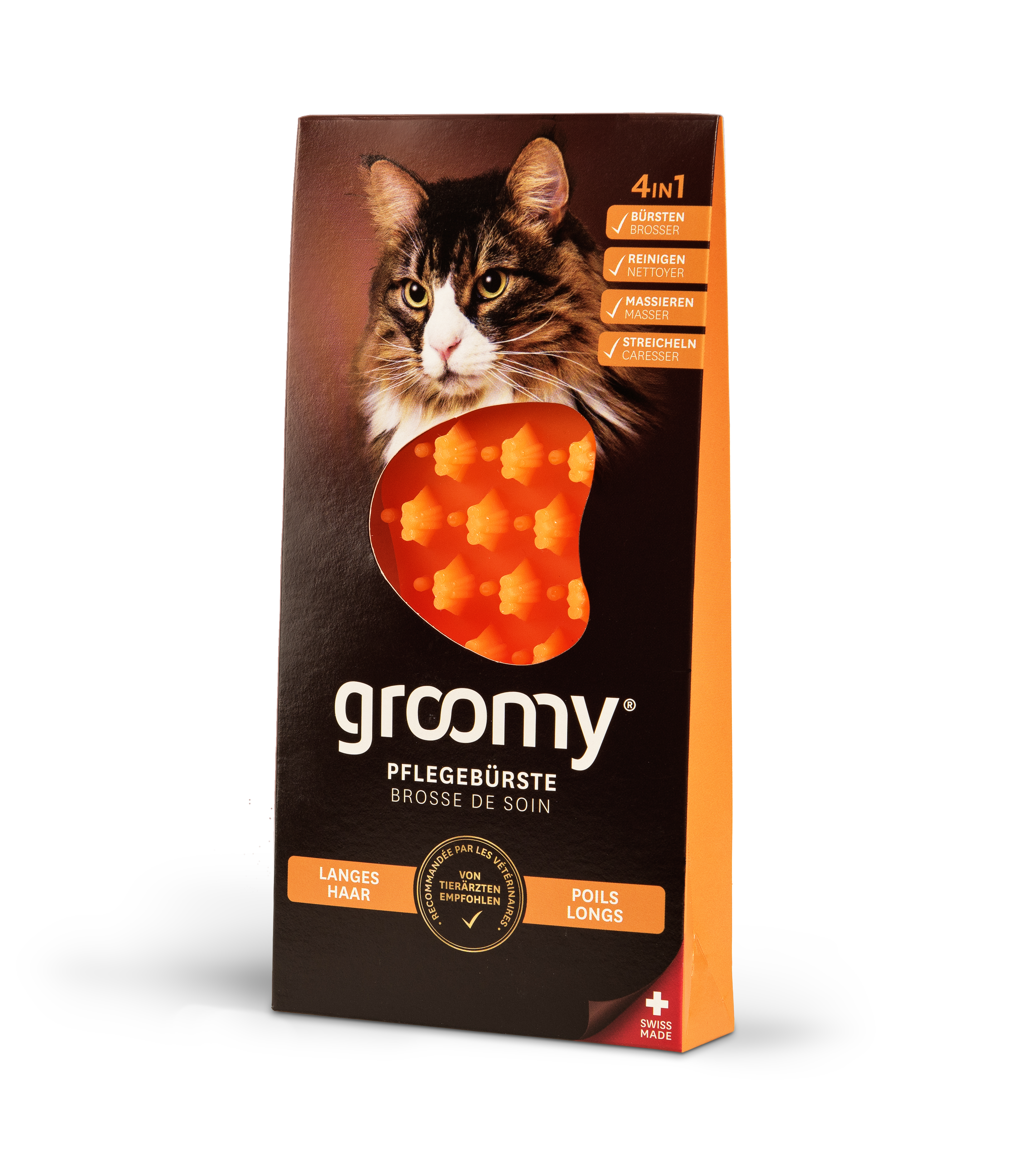 Groomy Pflegebürste für Katzen Langhaar