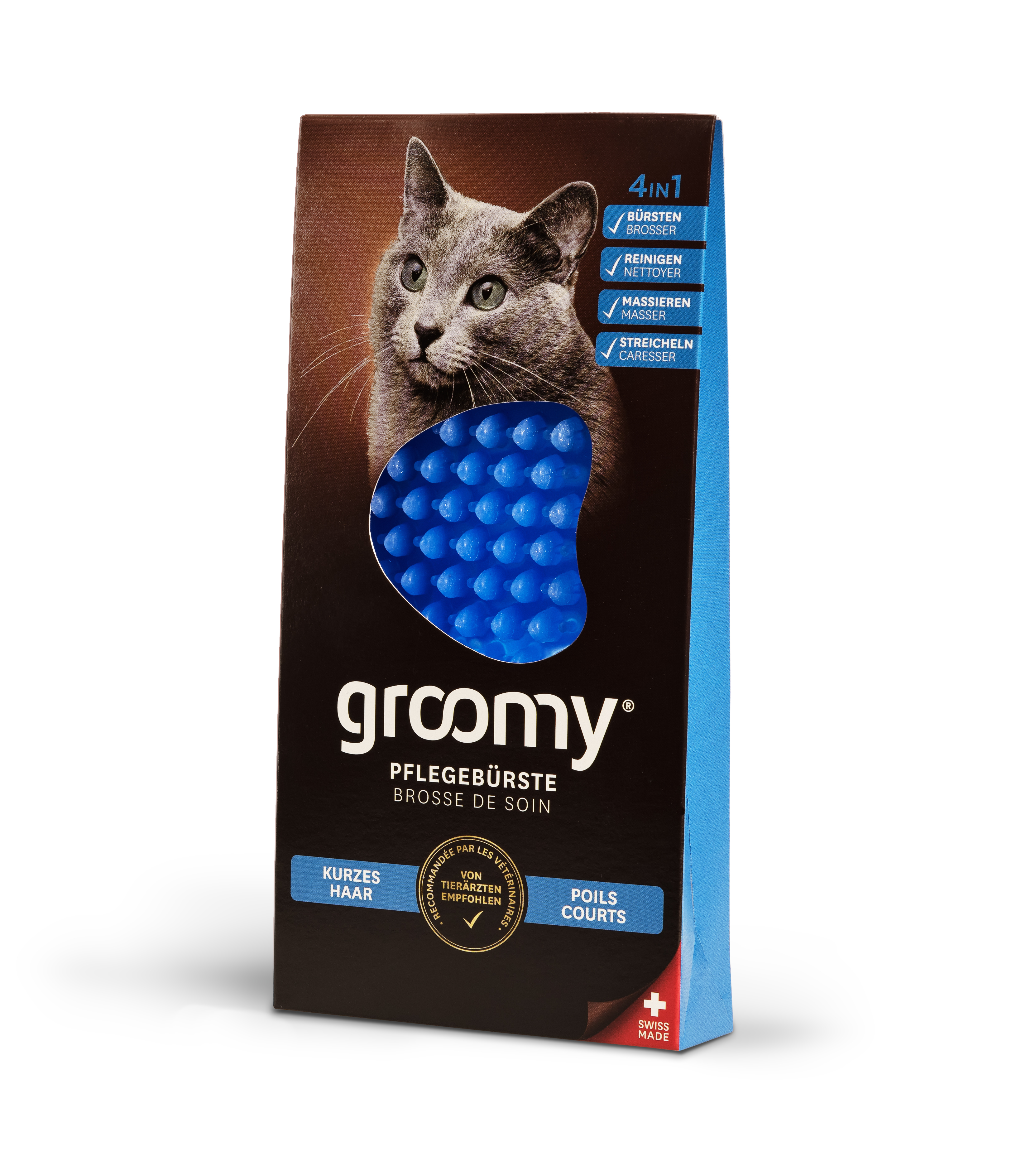 Groomy Pflegebürste für Katzen Kurzhaar