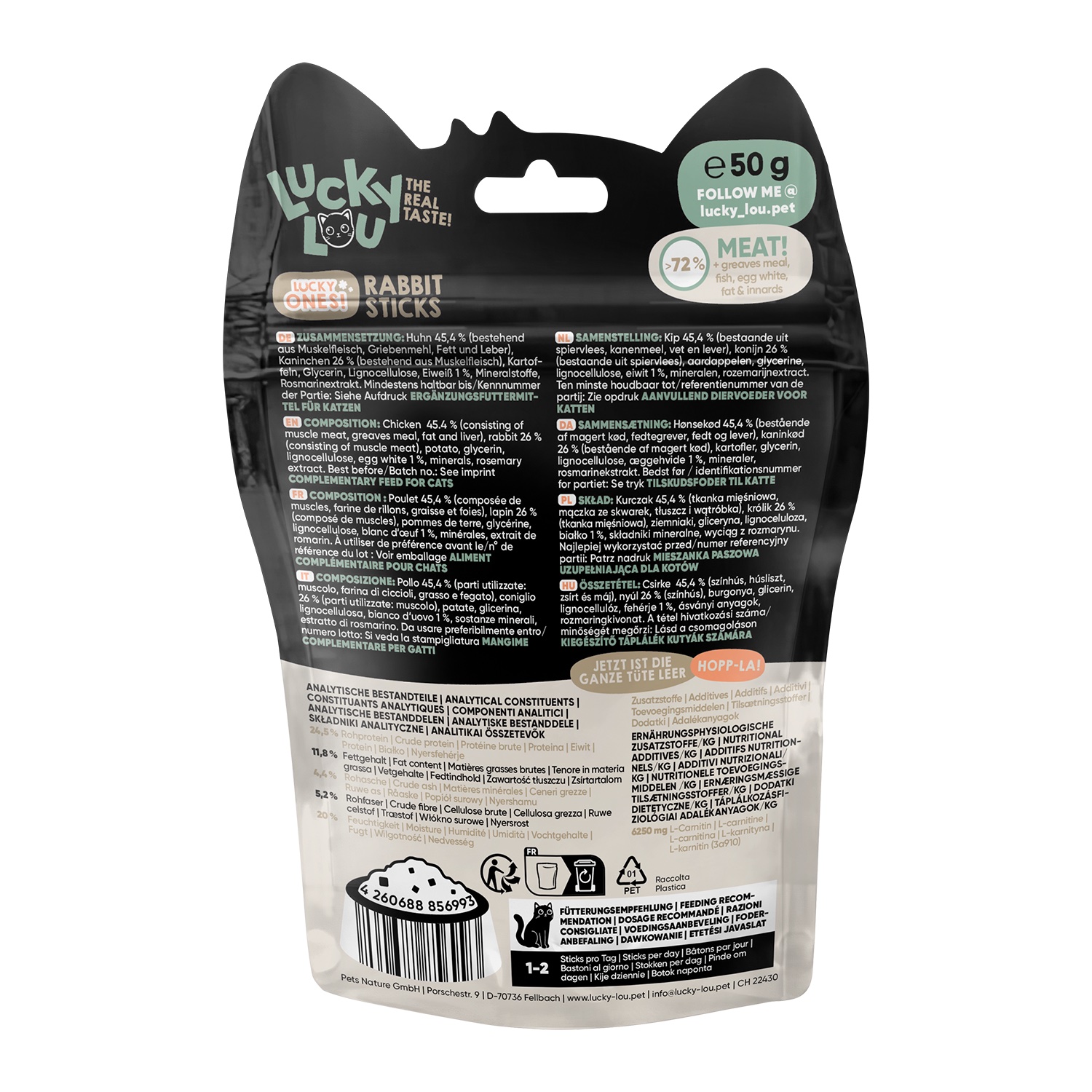 Lucky Lou Katzensnack Lucky Ones Sticks 50g