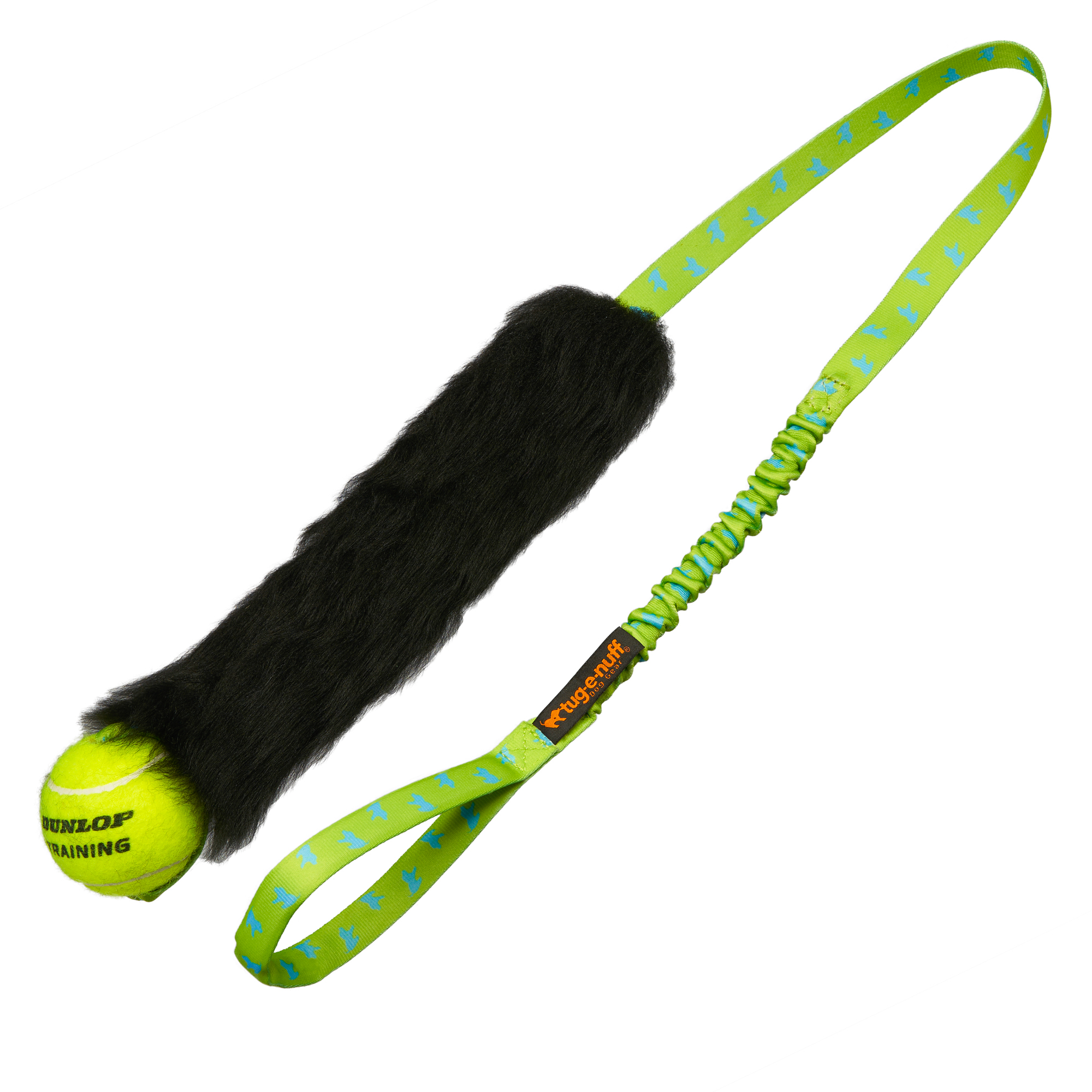 Tug-e-Nuff Sheepskin Bungee Chaser + Tennis Ball