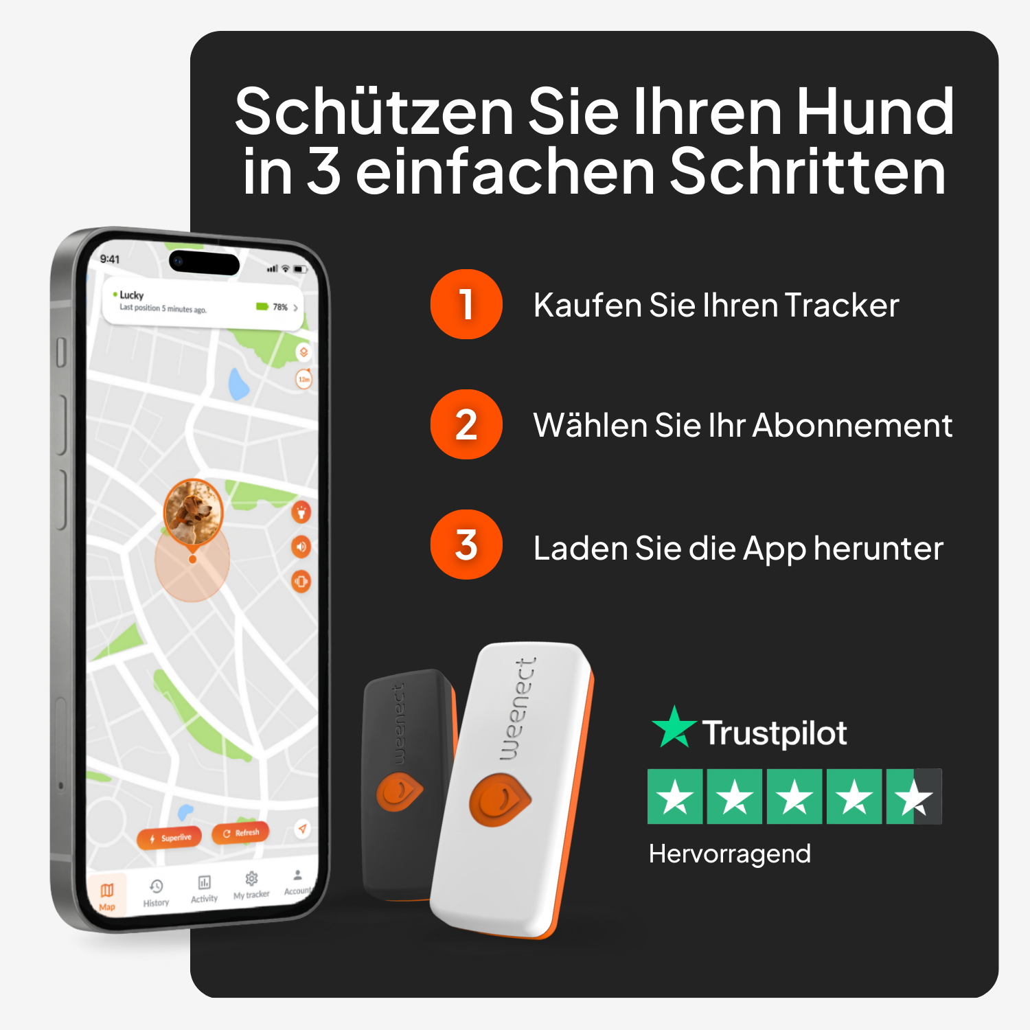 Weenect GPS-Tracker XS Dogs