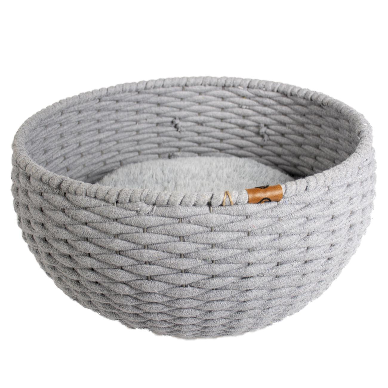 ebi Duvo+ Oyster Basket Round In Cotton Rope 45x45x23cm Grey