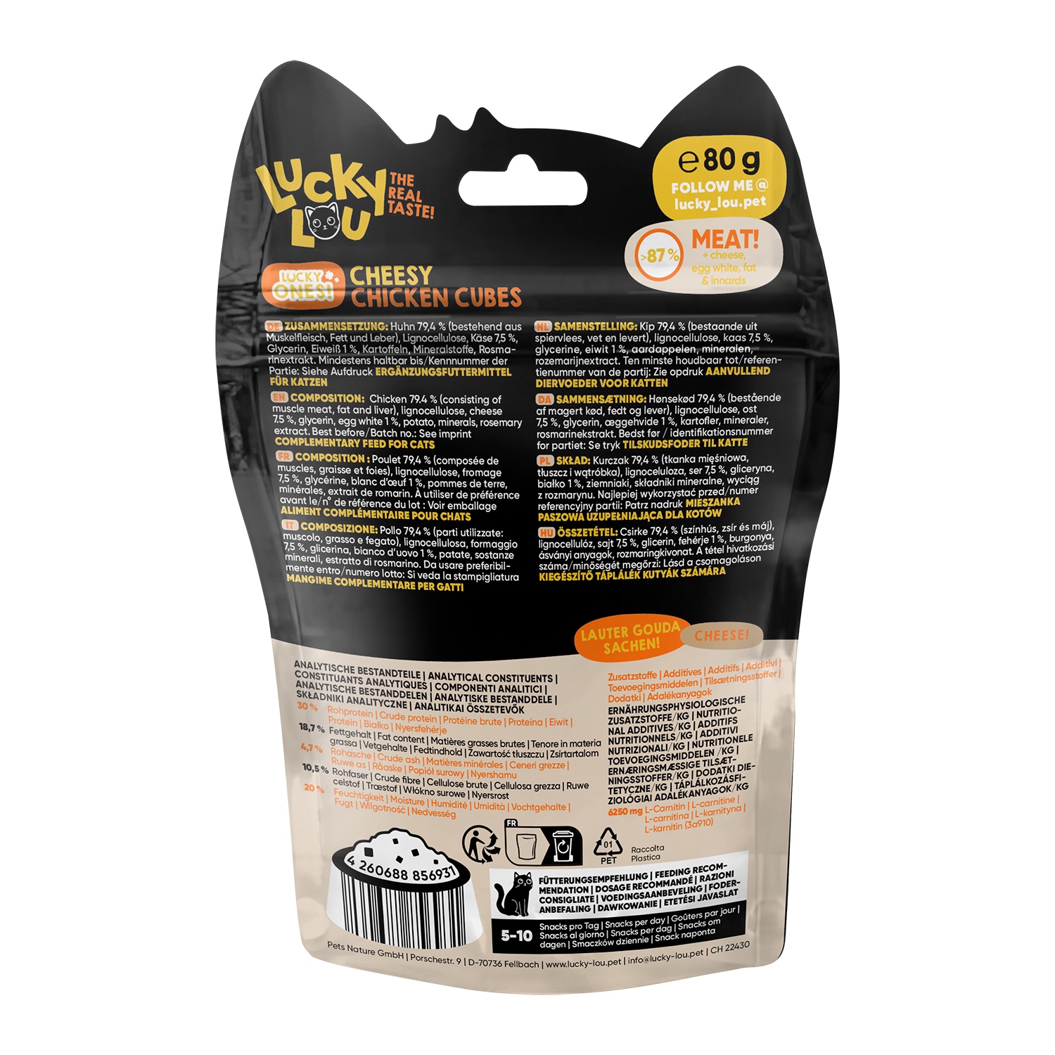 Lucky Lou Katzensnack Lucky Ones Cubes 80g