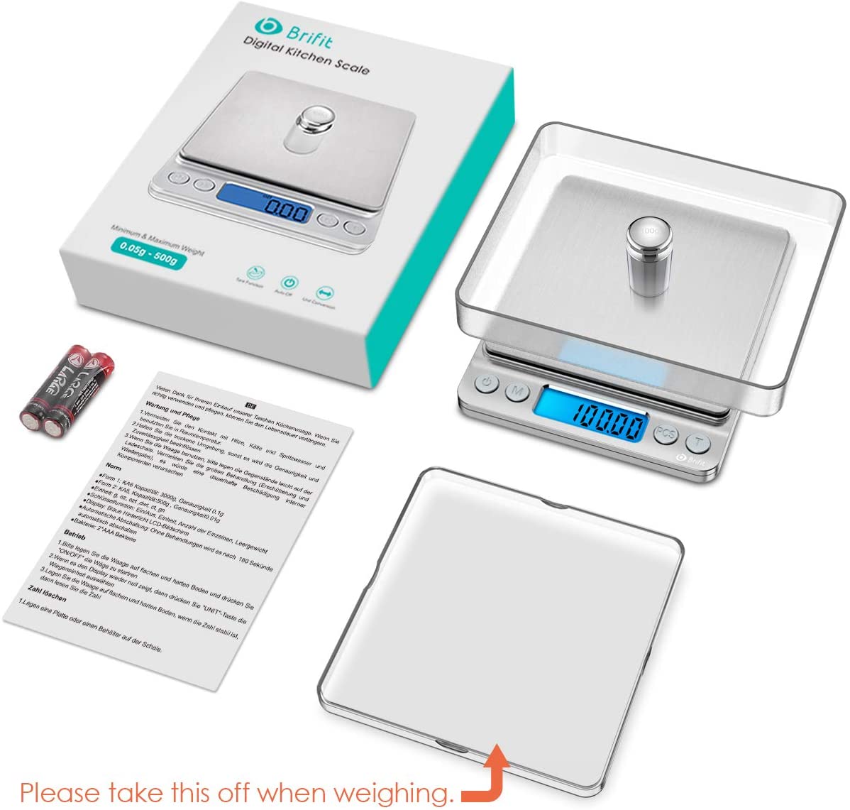 Digitale Feinwaage bis 500g - Genauigkeit 0,01g