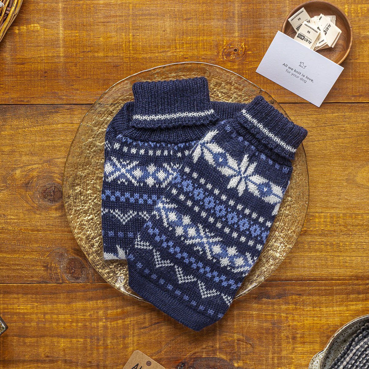 Alqo Wasi Hunde-Pullover Winter Night