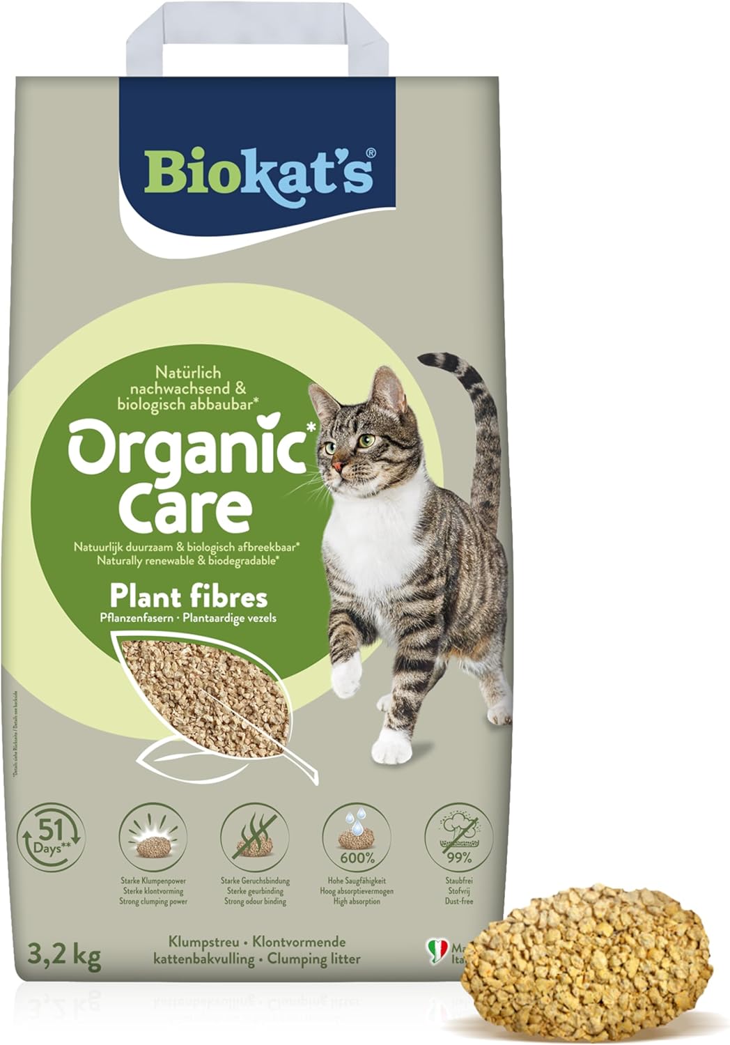 Biokat's Organic Care Plant Fibres 3,2kg