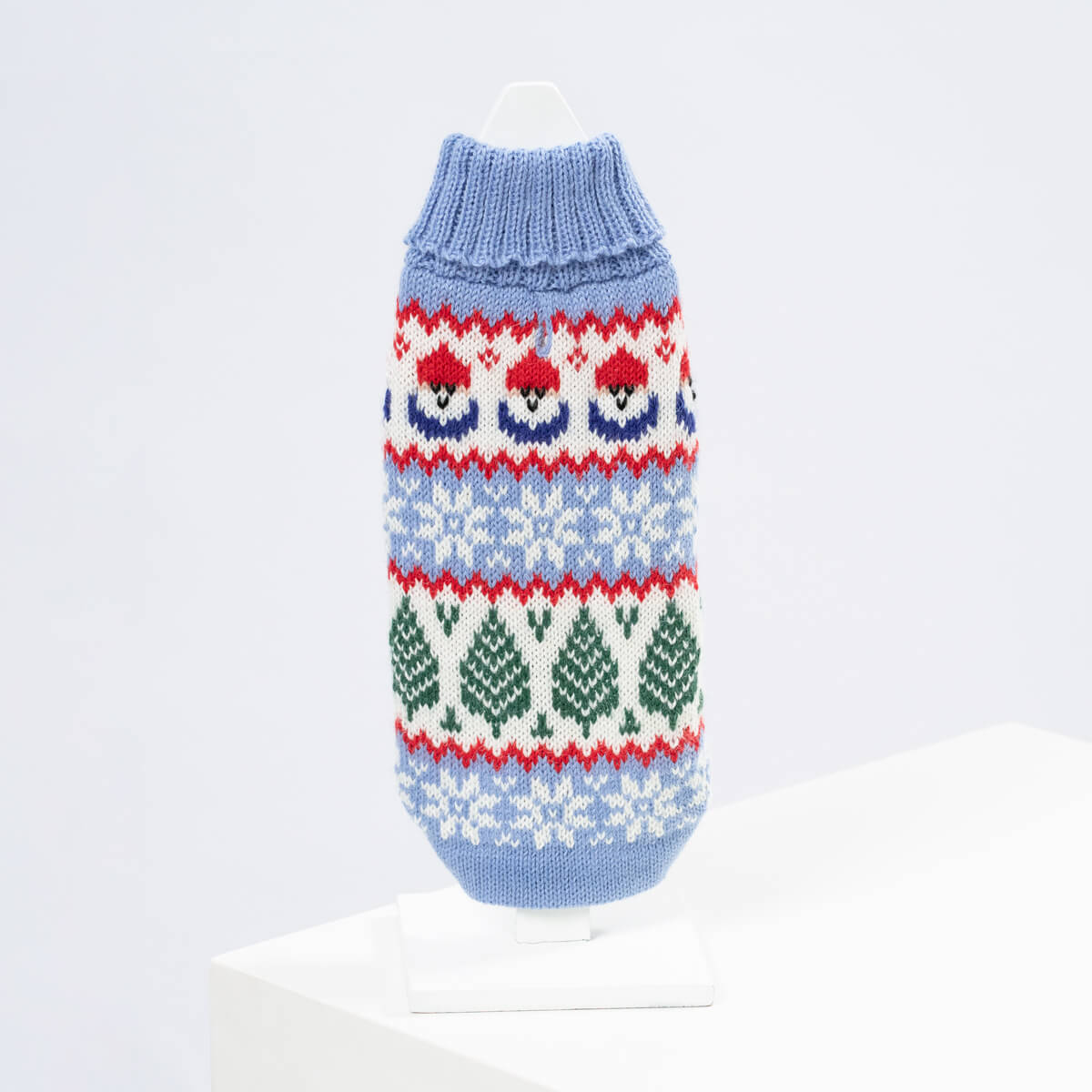 Alqo Wasi Hunde-Pullover Holiday Gnomes Light Blue