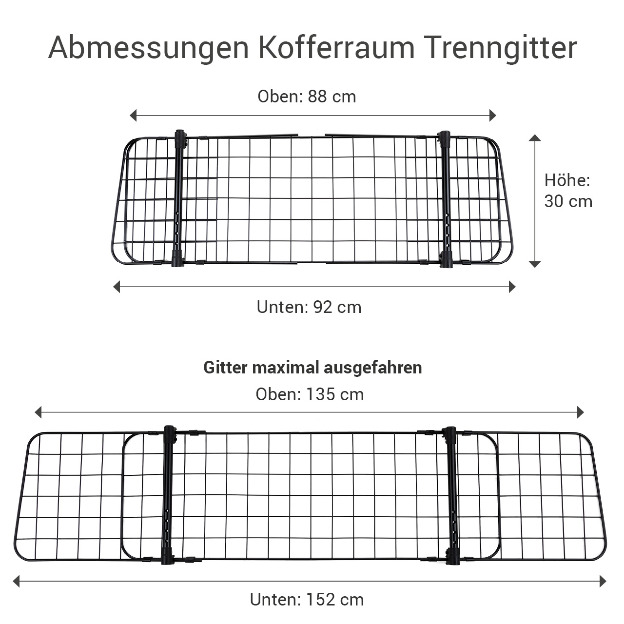 Kofferraum Schutzgitter Universal