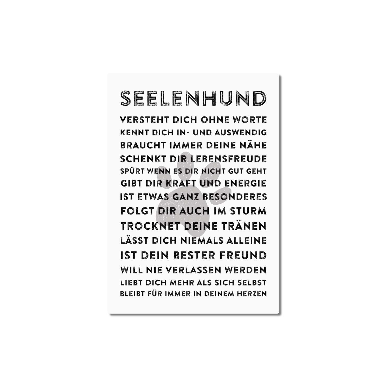Interluxe Holzschild/Shabby-Stil 28x20cm "Seelenhund"