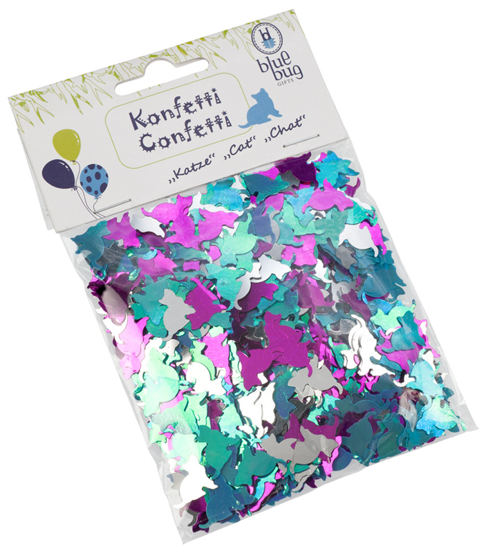 Blue Bug Konfetti Katze