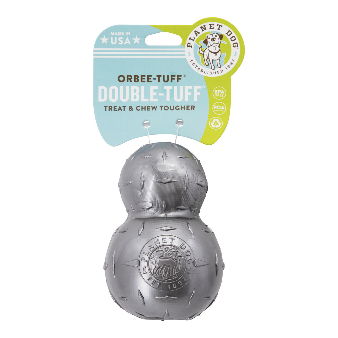 Planet Dog - Orbee-Tuff Ind. Diamond Plate Ball Double Tuff - Steel -
