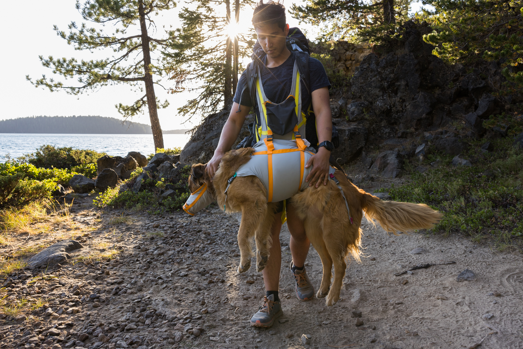 Ruffwear BackTrak™ Dog Evacuation Kit Cloudburst Gray Ruffwear BackTrak™ Dog Evacuation Kit Cloudburst Gray
