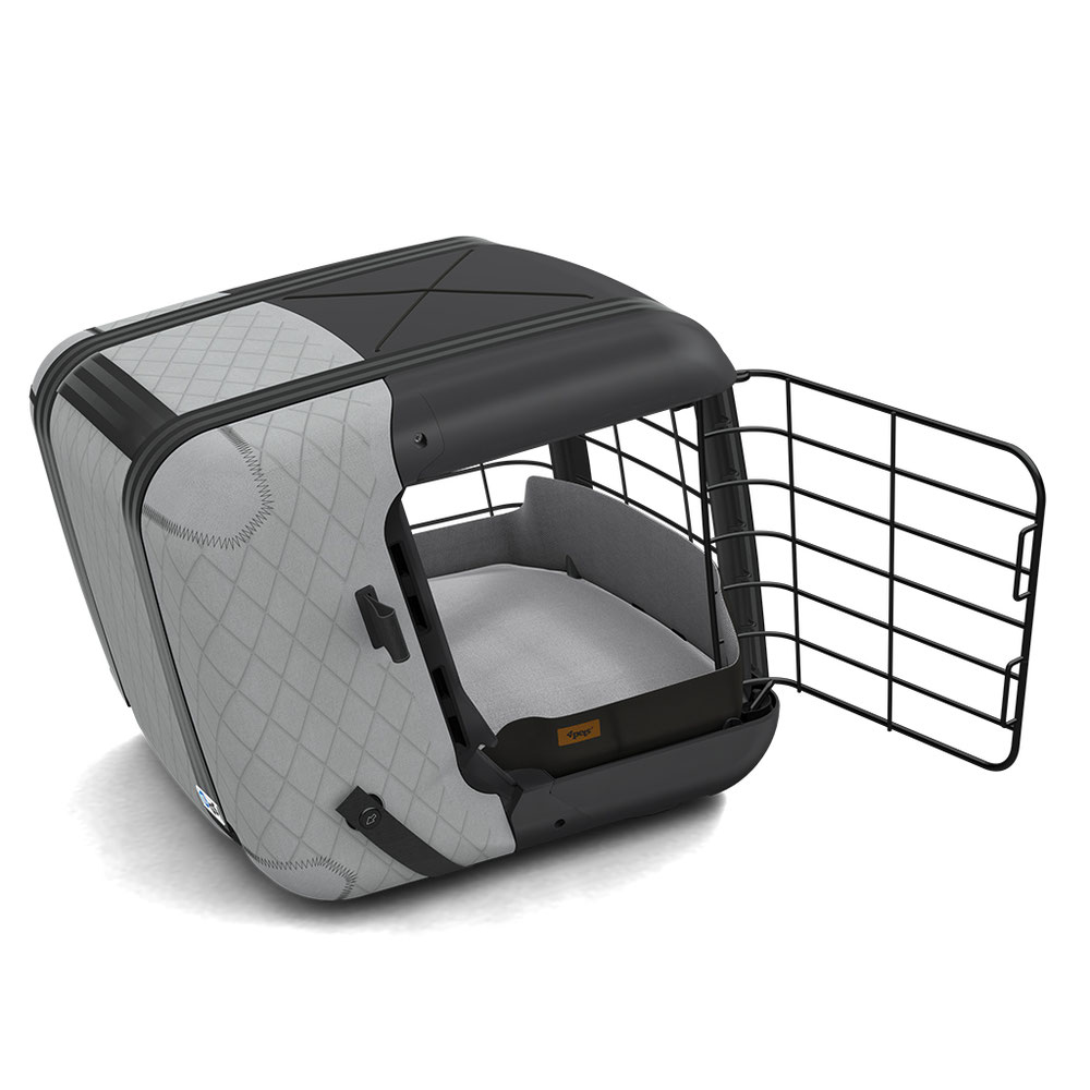 4Pets Dog Caree Transportbox Cool Grey