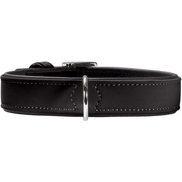 Hunter Halsband Softie 35cm, Kunstleder, schwarz