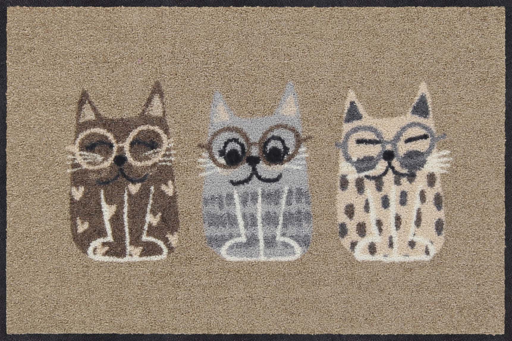 Salonlöwe Fußmatte Buddy Cats taupe 50x75cm