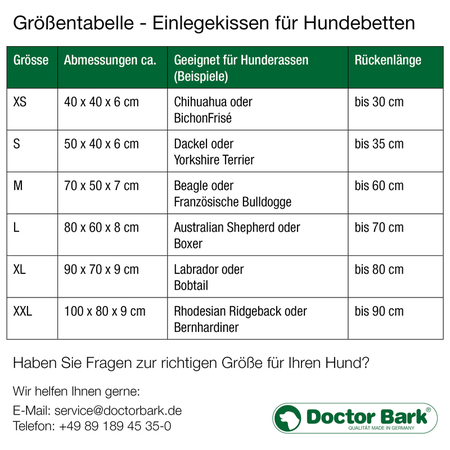 Doctor Bark Country-Kissen orthopädisch