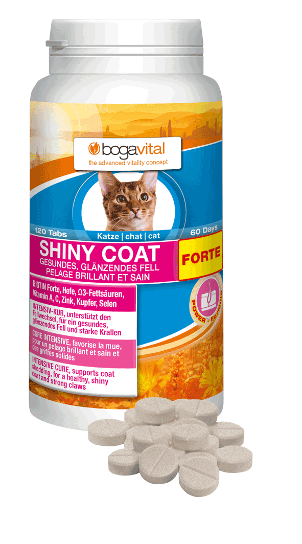 Bogavital Shiny Coat Forte Katze 84g / 120 Tabs