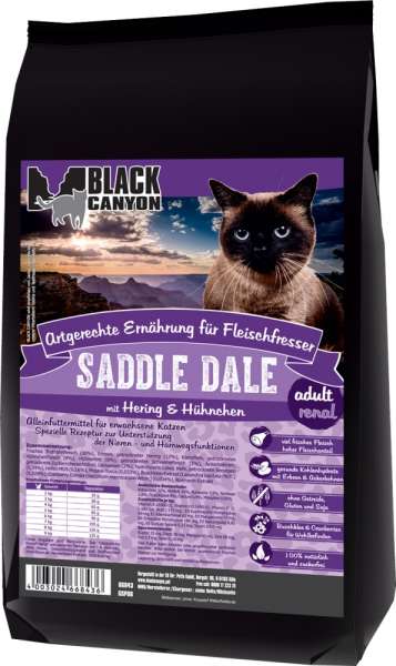 Black Canyon Cat Reneal Saddle Dale mit Hering & Hühnchen