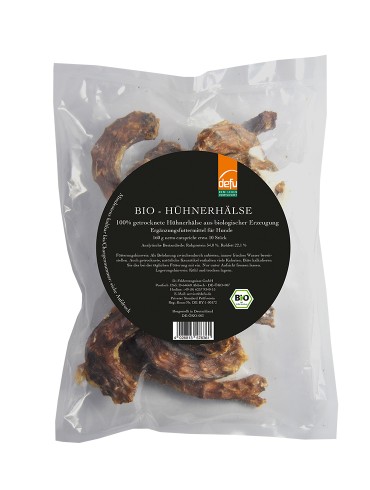 Defu Hund Bio-Hühnerhälse getrocknet (10 Stück) 160g