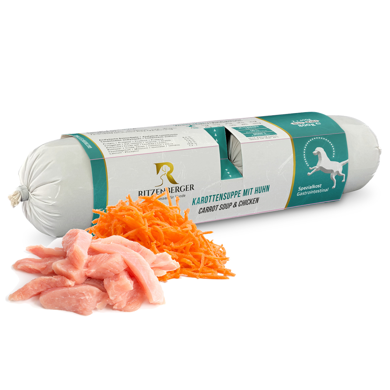 Ritzenberger Spezialkost - Hähnchen mit Karottensuppe Duo-Rolls 2x400g