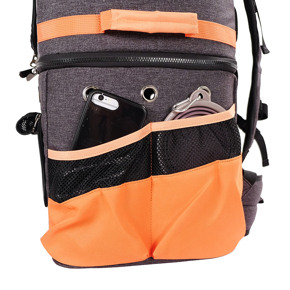 Ibiyaya® Hunderucksack Two Tier Backpack orange