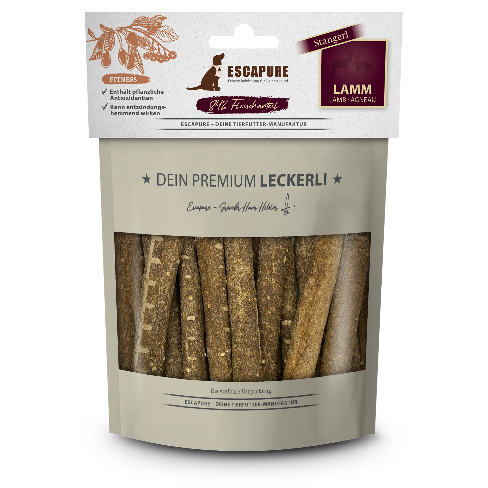Escapure Lamm Fitnessstangerl 150g