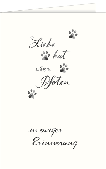 Pfotenglück Grußkarte (verschiedene Motive) Pfotenglück Grußkarte (verschiedene Motive)