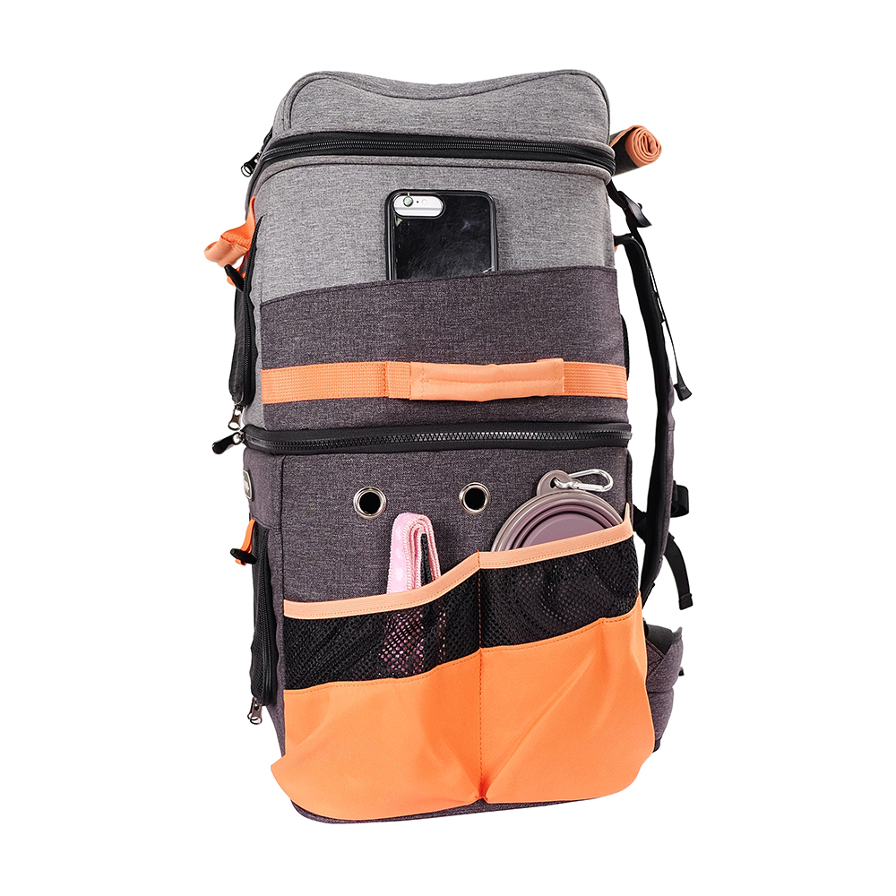 Ibiyaya® Hunderucksack Two Tier Backpack orange