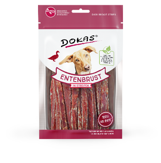 Dokas Dog Snack Entenbrust in Streifen