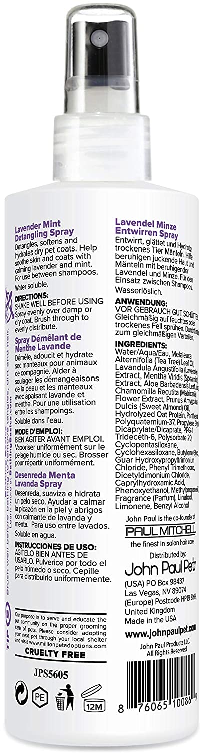 John Paul Pet® Lavender Mint Detangling Spray 236,6ml