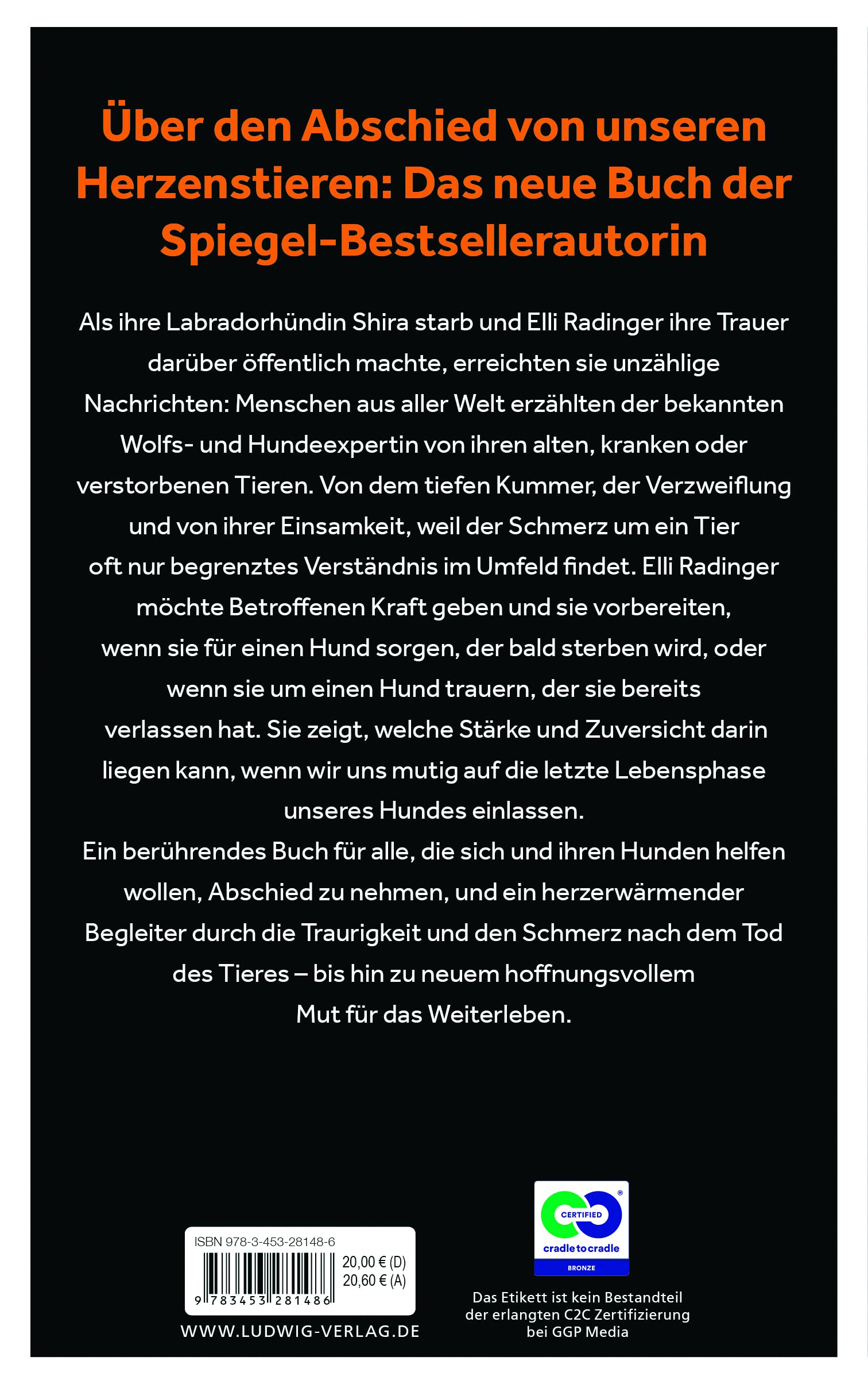 Ludwig Verlag - Abschied vom geliebten Hund: Trauern, loslassen, neuen Mut fassen [Elli H. Radinger]